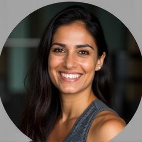 Fitness and Conditioning Lead Priya Singh in athletic wear.